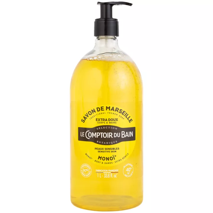 Le Comptoir du Bain Jabón de Marsella Monoï Extra Suave 1 L