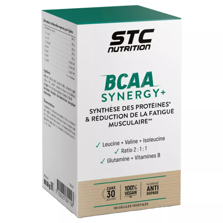 STC BCAA Synergy+ 120 cápsulas para resistência