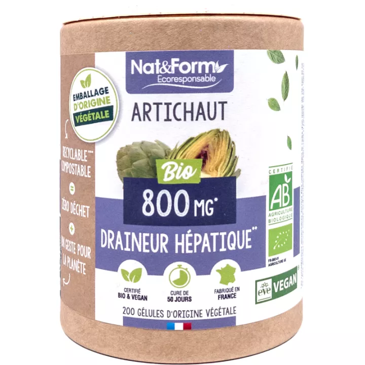 Nat & Form Carciofo Biologico 200 Capsule Vegetali