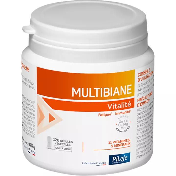 Multibiane Pileje 120 Cápsulas Cura multivitamínica