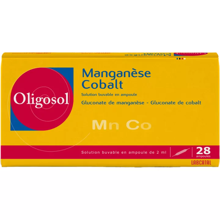 Oligosol Manganês Cobalto Mn Co Labcatal 28 ampolas