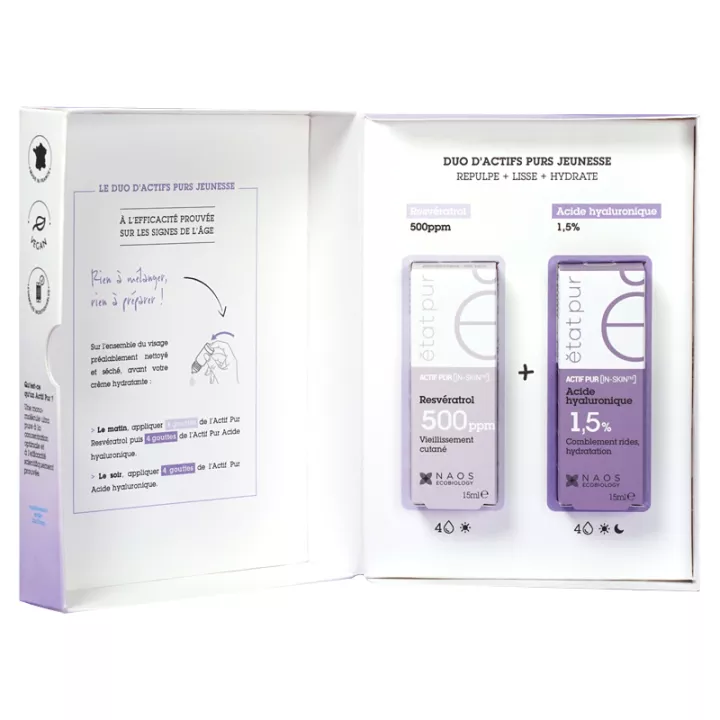 Etat Pur Actif Pur Duo-Set Resveratrol und Hyaluronsäure 30 ml