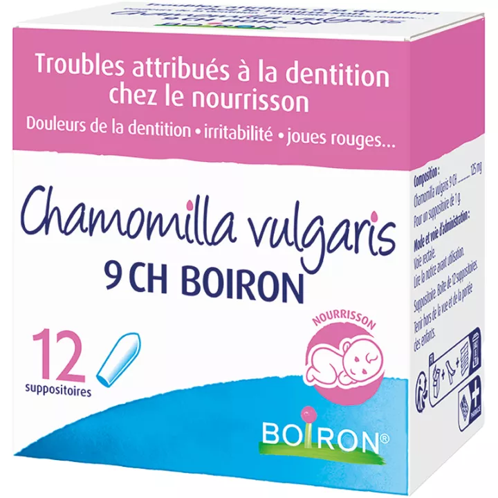 Chamomilla vulgaris 9CH 12 суппозиториев Гомеопатия Boiron Зубная боль