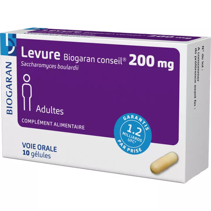 Levadura Saccharomyces boulardii 200mg Cápsulas Biogaran