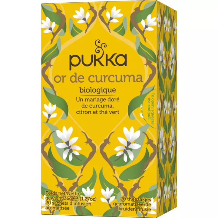 Pukka Organic Movilidad y articulaciones té Cúrcuma oro 20 bolsitas de té