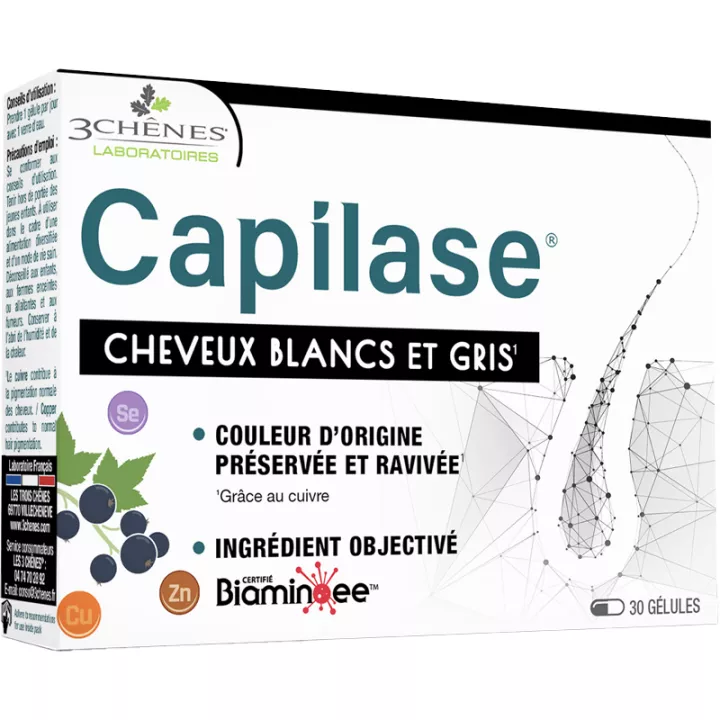 3Chênes Capilase Wit en grijs haar 30 capsules