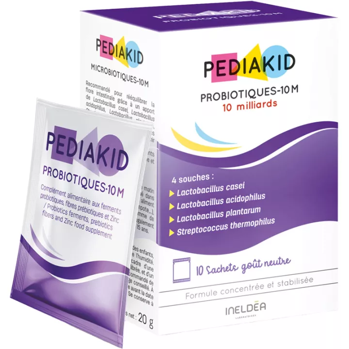 Pediakid probiotiques 10 milliards 10 sachets