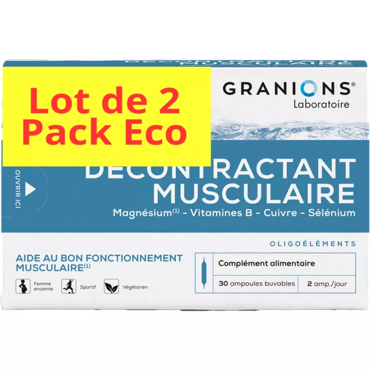 Granions Décontractant Musculaire 30 Ampoules Buvables