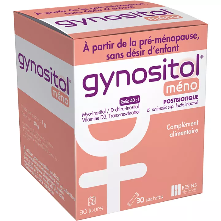 Gynositol Meno PostBiotic Pré-Menopausa e Menopausa 30 Saquetas