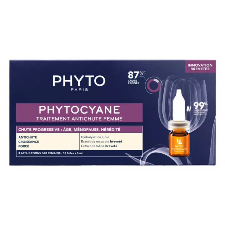 Phytocyane Femme Anti-Haarausfall Progressive Behandlung 12 Ampullen