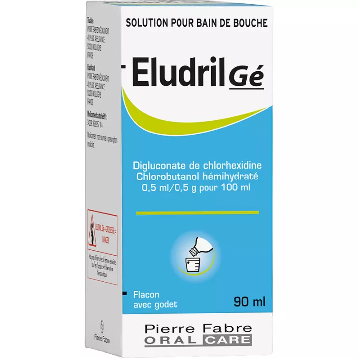 Eludril Gé solution pour bain de bouche 90 ml