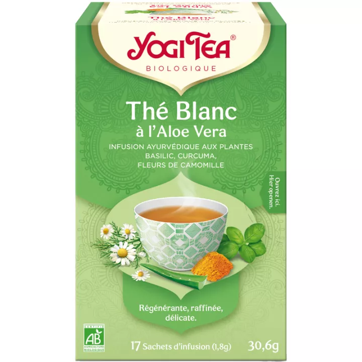 Yogi Tea Tè bianco con aloe vera Infuso ayurvedico 17 bustine