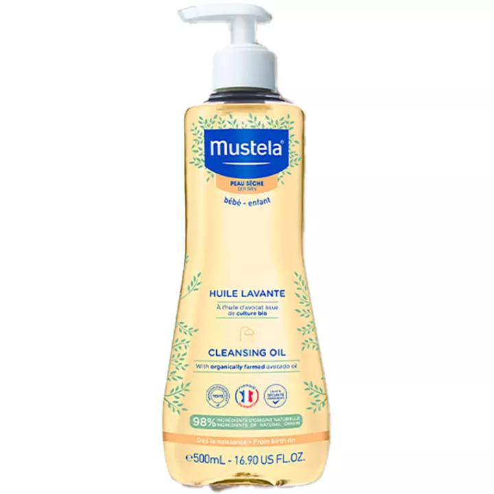 Mustela Bébé-Enfant Peaux Sèches Huile Lavante 500 ml