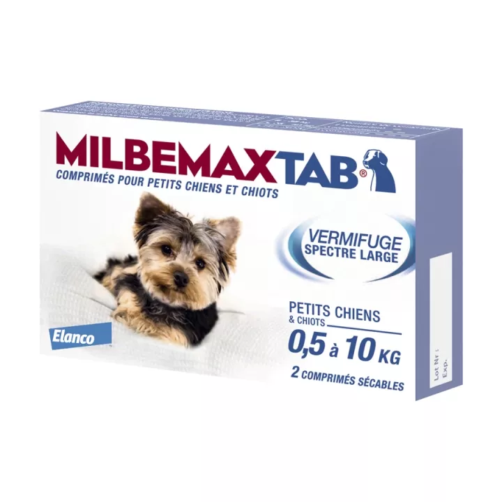 MilbemaxTab Vermifuge Dog +5 kg 2 tablets Elanco