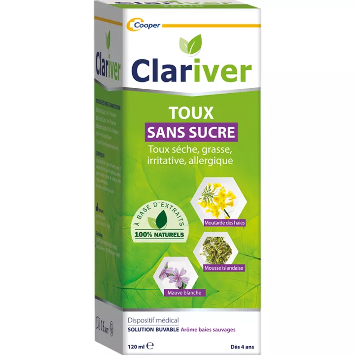 Clariver Sirop Toux Sans Sucre Arôme Baies Sauvages