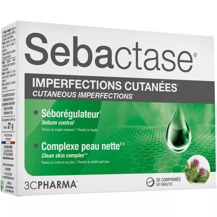 3C Pharma Sebactase Imperfections Cutanées 30 comprimés