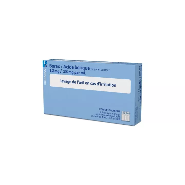 Borax / boric acid Biogaran Ophthalmic solution