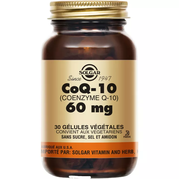 Solgar CoQ-10 Coenzima Q-10 60 mg 30 cápsulas vegetales