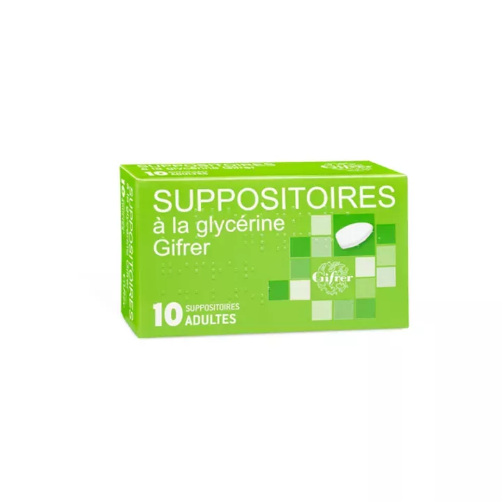Glicerina supositório Adulto Gifrer constipação / 10