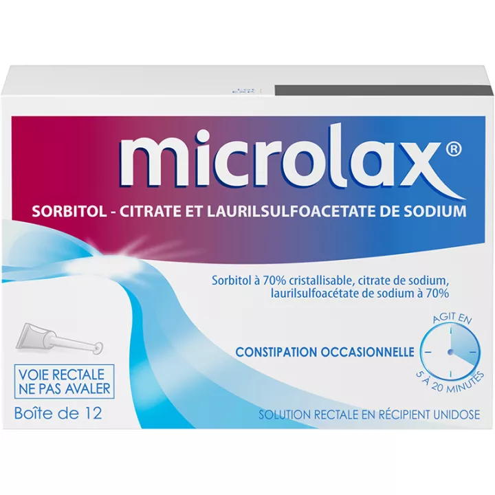 Solução Retal Microlax 12 doses únicas