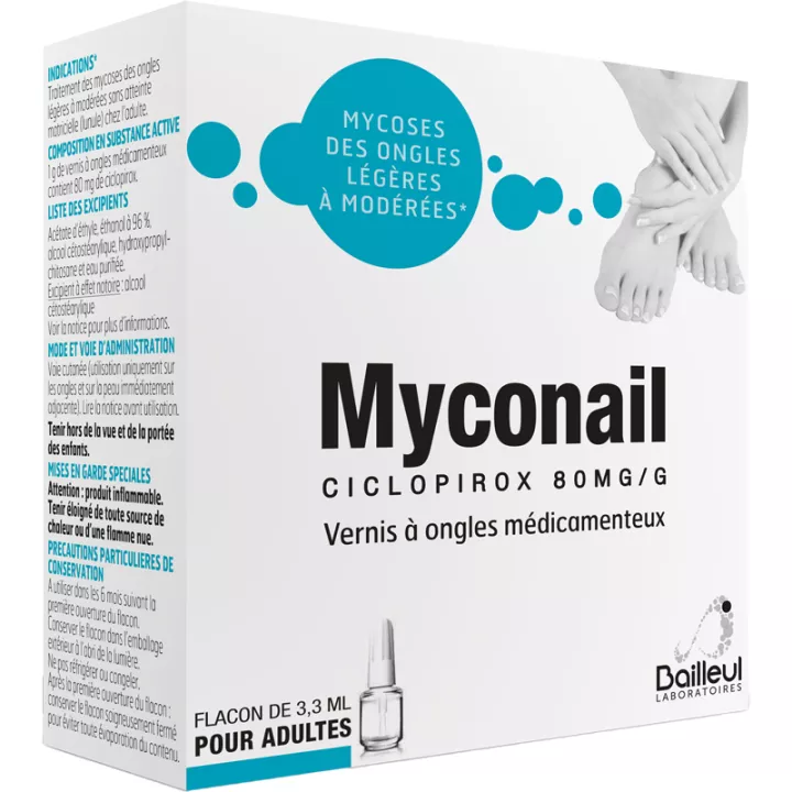 Myconail Ciclopirox 80mg/g Esmalte de uñas medicado 3,3 ml