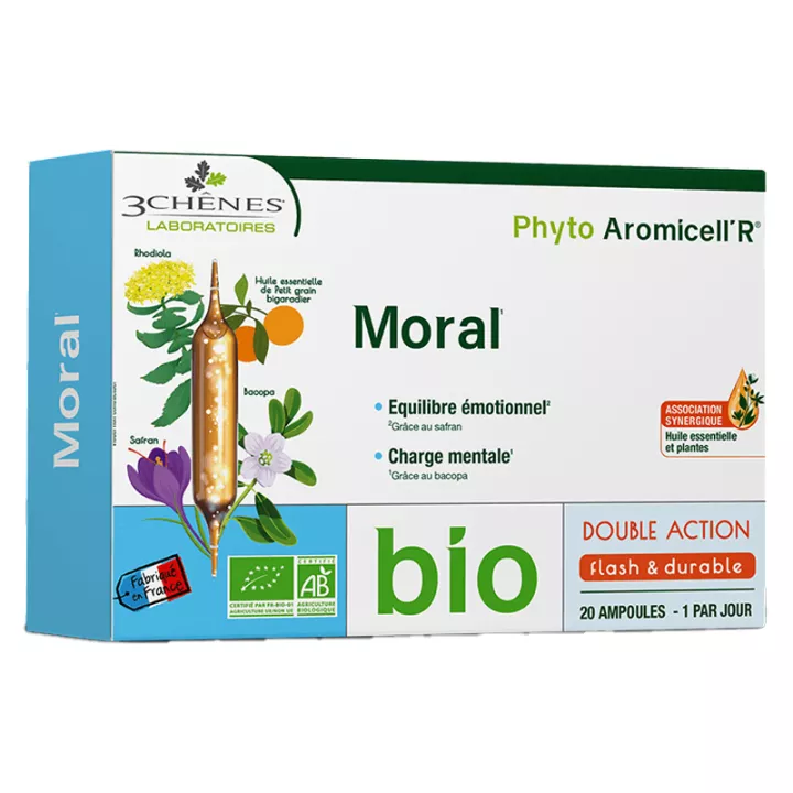 3-Chênes Phyto Aromicell R Bio Moral Positif 20 frascos