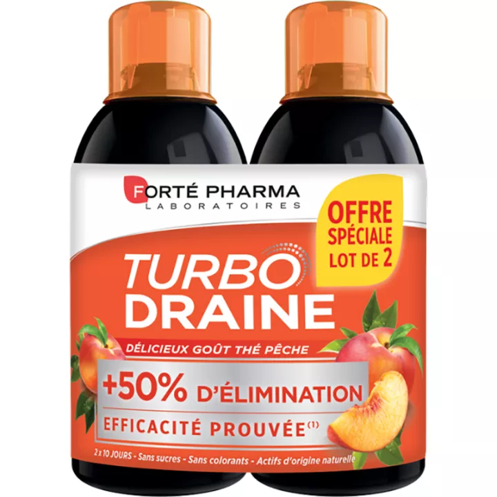 Forté Pharma Turbodraine Schlankheitskur Grüner Tee Pfirsich 500 ml