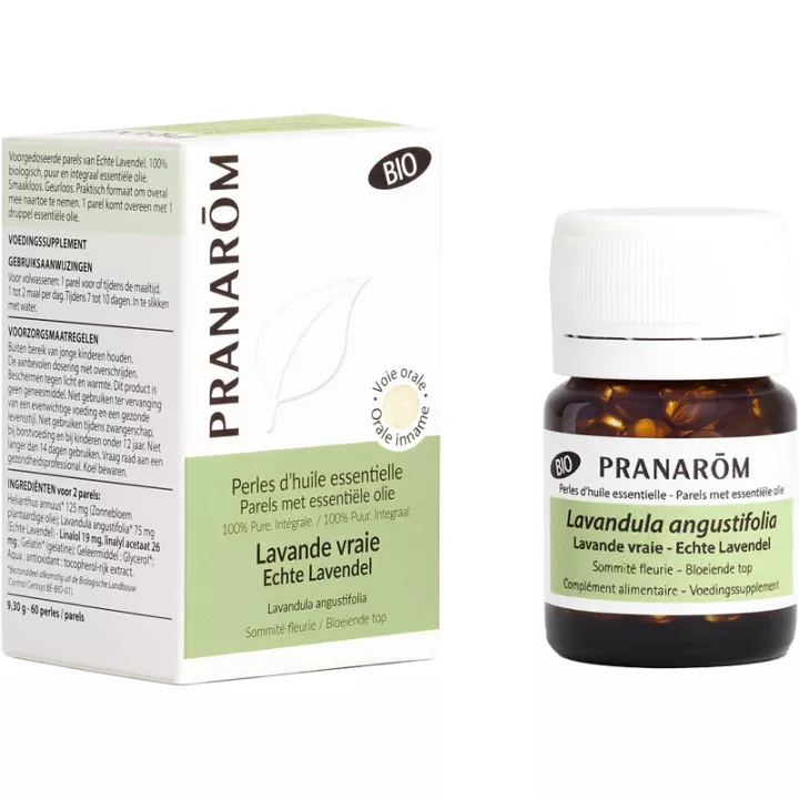 Pranarom Perles Bio d'huile essentielle Bio de Lavande vraie