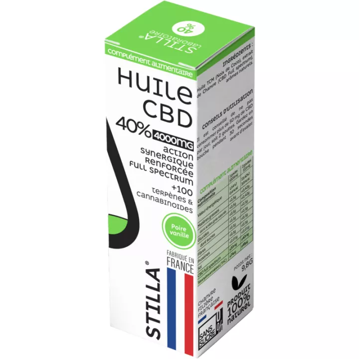 Stilla Huile CBD Poire Vanille Spectre Complet