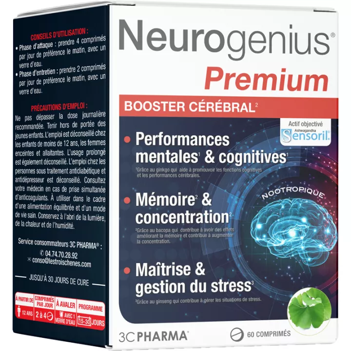 3C Pharma Neurogenius Premium Brain Booster 60 compresse