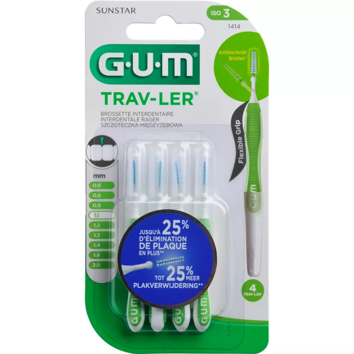 Escova interdentária Sunstar Gum Trav-Ler 1,1 mm