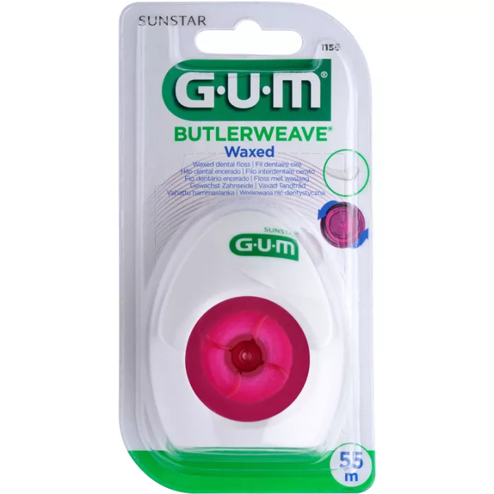 Sunstar Gum Seda Dental Butlerweave Plana Encerada 55 m