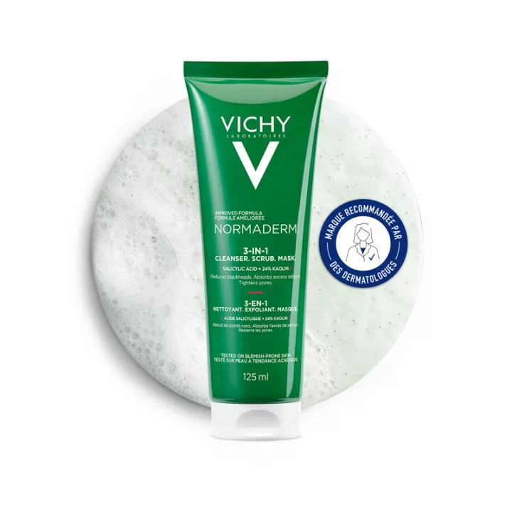 Vichy Normaderm 3-in-1 Cleanser + Scrub + Mask 125 ml