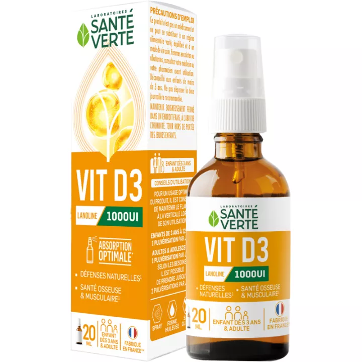 Santé Verte Vitamina D3 1000IU Flacone da 20 ml