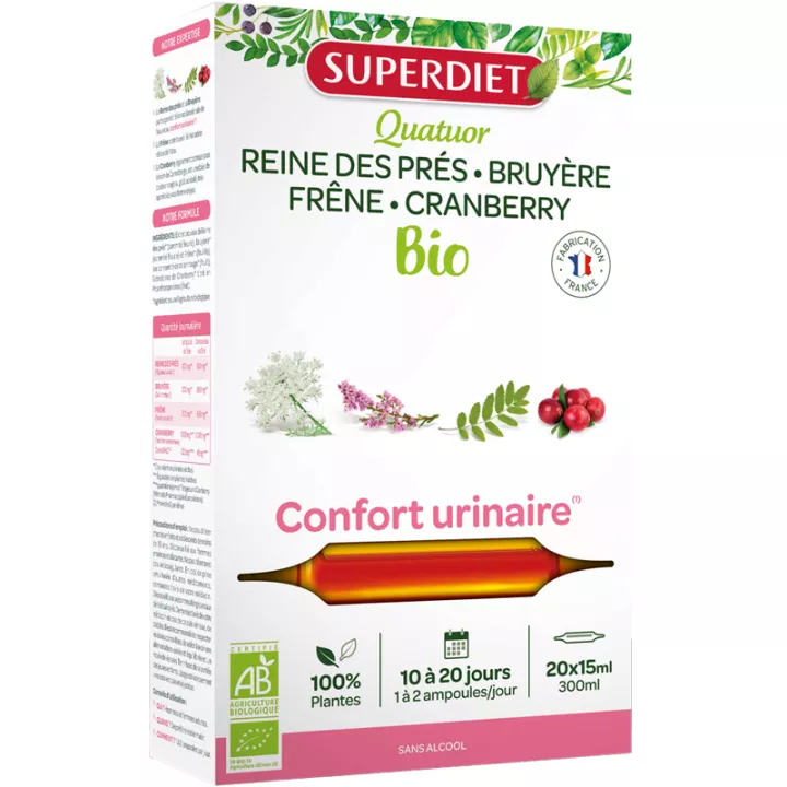 Superdiet Quatuor Confort Urinaire Bio 20 phials