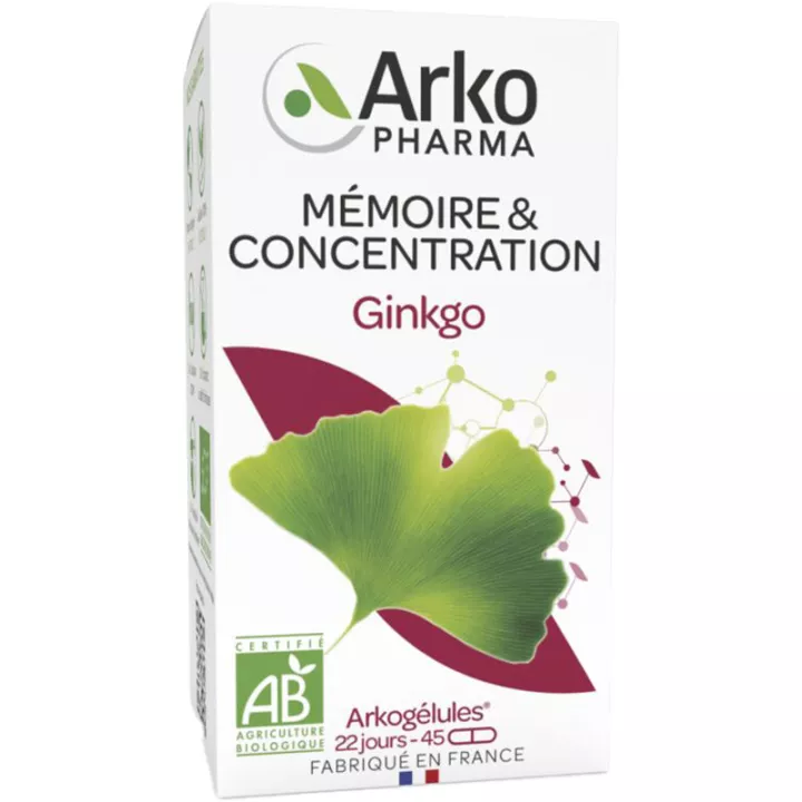 Arkogélules Ginkgo Memoria y Concentración Bio