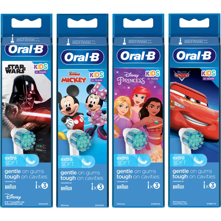 Set di 3 spazzolini Oral B Kids Extra Soft