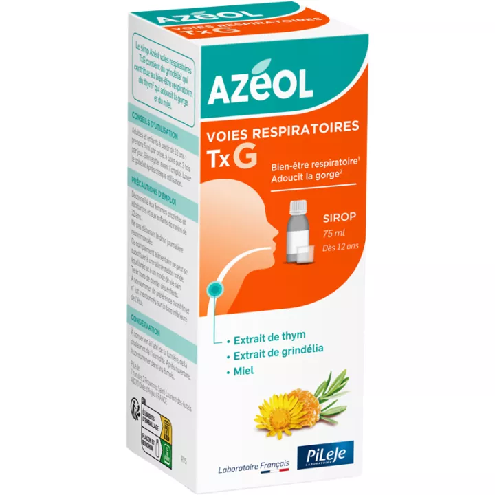 Azéol sirop naturel toux grasse 75ml Pileje