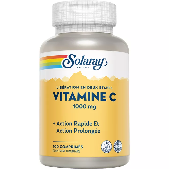 Solaray Vitamin C Two-Step Release 1000 mg Tablets