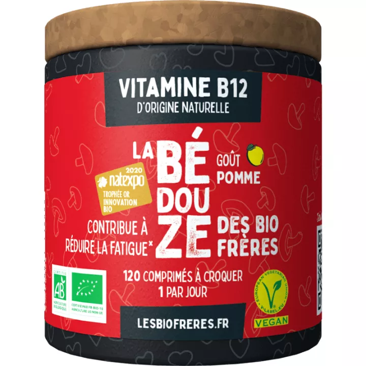 Les Bio Frères La Bédouze Vitamine B12 Bio Pomme 120 comprimés