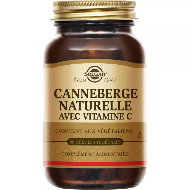 Solgar Canneberge Naturelle Avec Vitamine C 60 gélules végétales