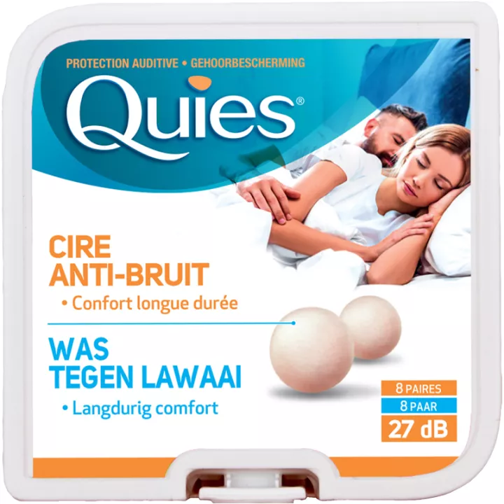 Protectores auditivos de cera natural Quies 8 pares