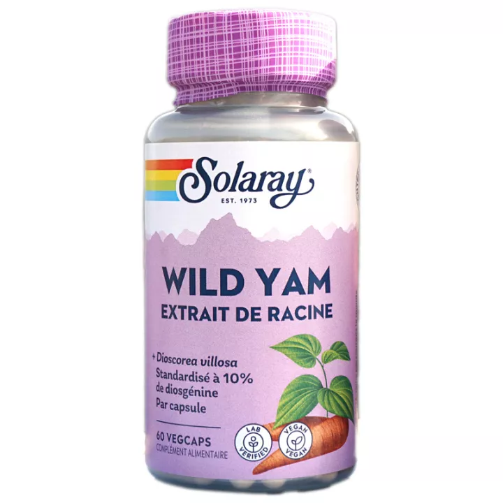 Solaray Wild Yam Wurzelextrakt 10 % Diosgenin 60 pflanzliche Kapseln