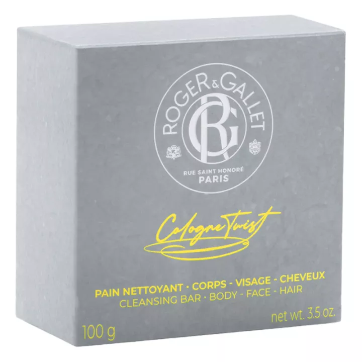 Roger&Gallet Cologne Twist L'Homme Очищающий бар для тела лица волос 100 г