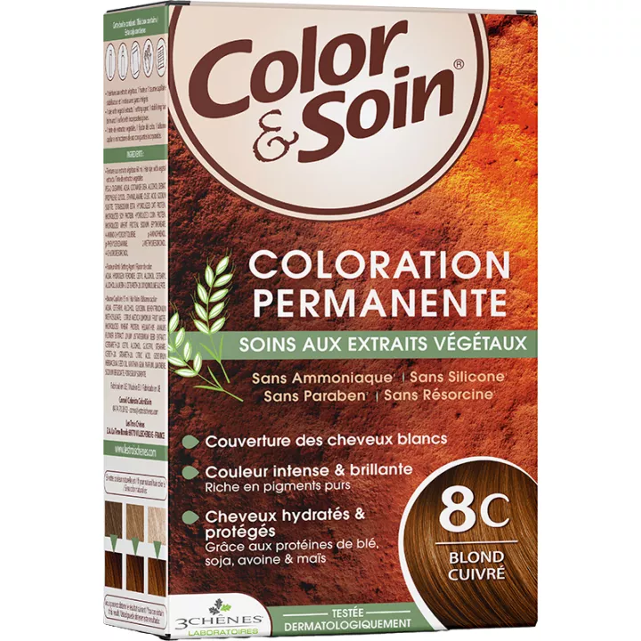 3Chênes Color & Soin Coloração permanente para cabelos ruivos e acobreados