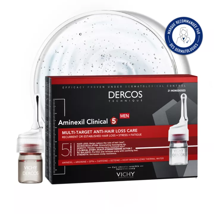 Dercos Aminexil Clinical 5 Homme Anti-haaruitval Behandeling 21 x 6 ml