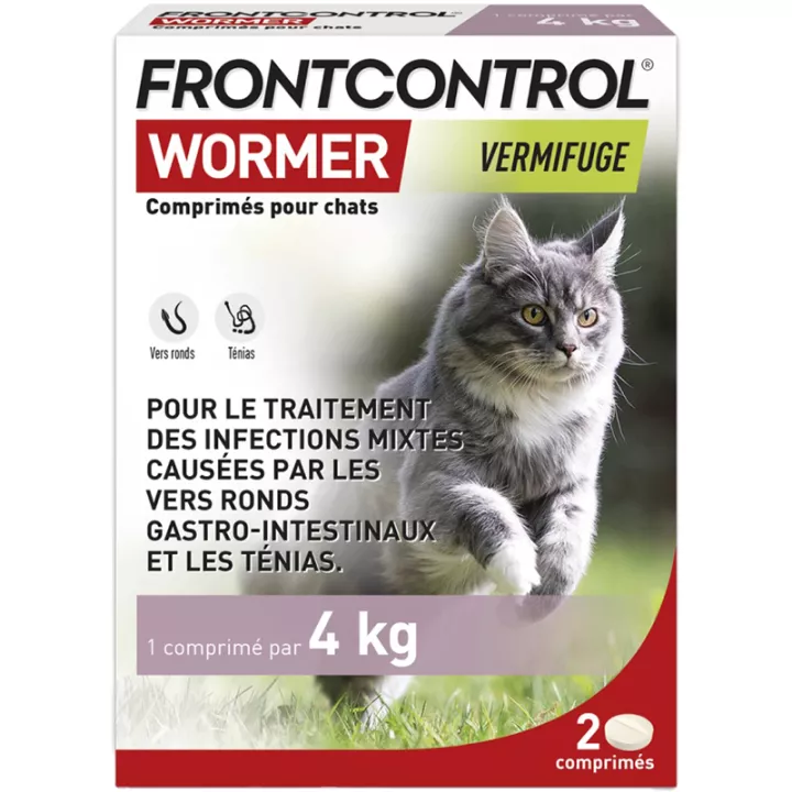 Frontcontrol-Wormer Vermifuge Cats 2 comprimidos