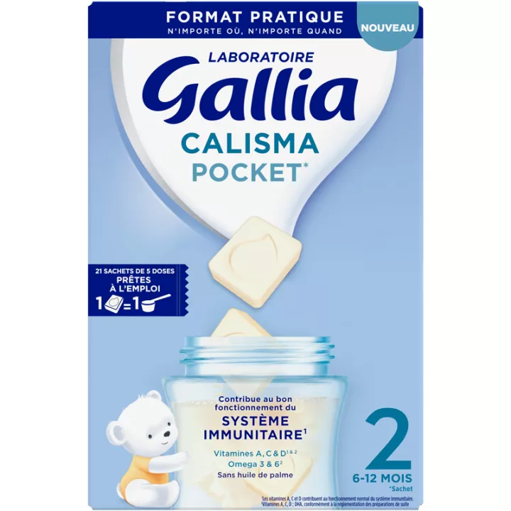 Gallia Calisma Pocket 2ª idade 6-12 meses 21 sachês