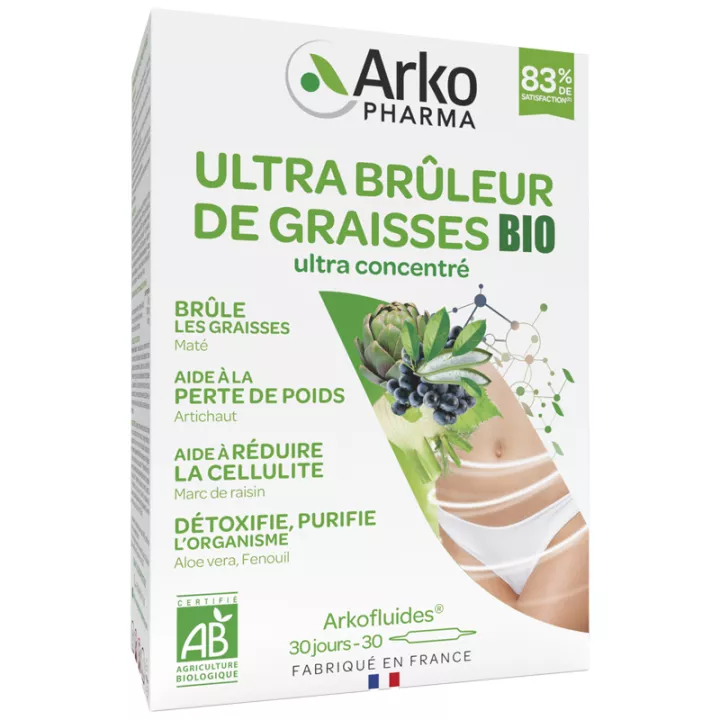 Arkofluides Ultra Brûleur de Graisses Bio 30 ampoules