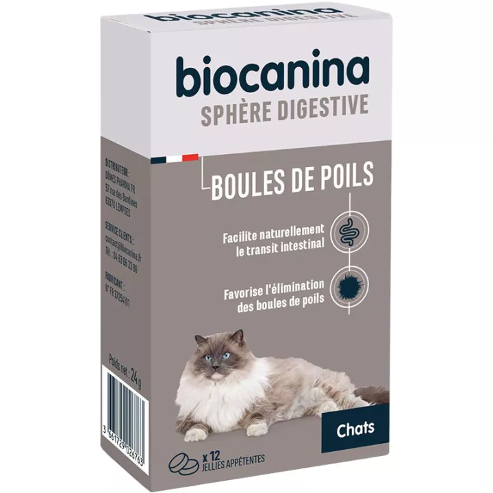 Biocanina Hairballs - 12 мягких желейных конфет 